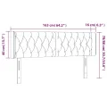 Tête de lit à LED Taupe 163x16x78/88 cm Tissu
