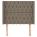 Tête de lit avec oreilles Taupe 93x16x118/128 cm Tissu