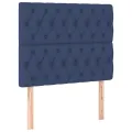 Têtes de lit 2 pcs Bleu 100x7x78/88 cm Tissu