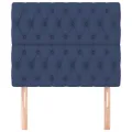 Têtes de lit 2 pcs Bleu 100x7x78/88 cm Tissu