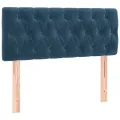 cadre de lit et matelas Bleu foncé 120x200cm Velours