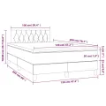 cadre de lit et matelas Bleu foncé 120x200cm Velours