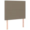cadre de lit et matelas et LED Taupe 80x200cm Tissu