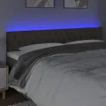 Tête de lit à LED Taupe 180x7x78/88 cm Tissu