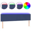 Tête de lit à LED Bleu 160x5x78/88 cm Tissu