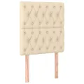 Têtes de lit 2 pcs Crème 80x7x78/88 cm Tissu