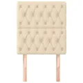 Têtes de lit 2 pcs Crème 80x7x78/88 cm Tissu