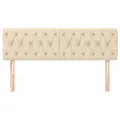 Têtes de lit 2 pcs Crème 80x7x78/88 cm Tissu