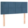 cadre de lit et matelas Bleu foncé 120x200cm Velours