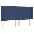 Tête de lit avec oreilles Bleu 163x23x118/128 cm Tissu
