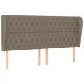 Tête de lit avec oreilles Taupe 203x23x118/128 cm Tissu