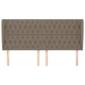Tête de lit avec oreilles Taupe 203x23x118/128 cm Tissu