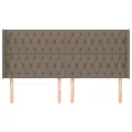 Tête de lit avec oreilles Taupe 203x16x118/128 cm Tissu