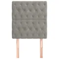 Têtes de lit 2 pcs Gris clair 80x7x78/88 cm Velours