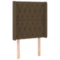 cadre de lit matelas LED Marron foncé 80x200cm Tissu