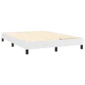 cadre de lit avec matelas Blanc 140x190cm Similicuir