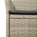 Chaises de jardin coussins lot de 2 gris clair résine tressée
