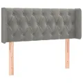 Tête de lit à LED Gris clair 103x16x78/88 cm Velours