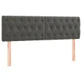 cadre de lit et matelas Gris foncé 140x190cm Velours