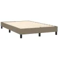 cadre de lit avec matelas LED Taupe 120x200 cm Tissu