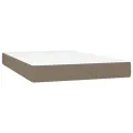 cadre de lit avec matelas LED Taupe 120x200 cm Tissu