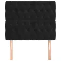 Têtes de lit 2 pcs Noir 90x7x78/88 cm Velours