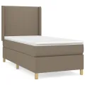 cadre de lit avec matelas Taupe 80x200 cm Tissu