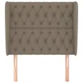 Tête de lit avec oreilles Taupe 103x23x118/128 cm Tissu