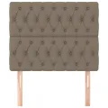Têtes de lit 2 pcs Taupe 100x7x78/88 cm Tissu