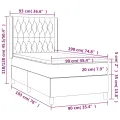 cadre de lit matelas et LED Taupe 90x190 cm Tissu