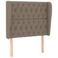 cadre de lit avec matelas Taupe 90x190 cm Tissu