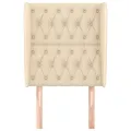 Tête de lit avec oreilles Crème 83x23x118/128 cm Tissu