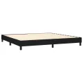 cadre de lit avec matelas Noir 200x200 cm Tissu