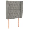 Tête de lit avec oreilles Gris clair 83x23x118/128 cm Velours