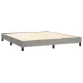cadre de lit et matelas Gris clair 160x200cm Velours