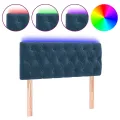 Tête de lit à LED Bleu foncé 90x7x78/88 cm Velours