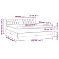cadre de lit avec matelas Noir 180x200 cm Velours