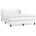 cadre de lit avec matelas Blanc 140x190cm Similicuir