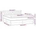 cadre de lit avec matelas LED Vert foncé 160x200 cm