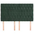 Têtes de lit 4 pcs Vert foncé 80x7x78/88 cm Velours