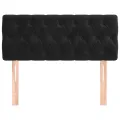 Tête de lit Noir 100x7x78/88 cm Velours