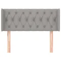 Tête de lit avec oreilles Gris clair 103x16x78/88 cm Tissu