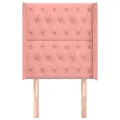 Tête de lit avec oreilles Rose 83x16x118/128 cm Velours