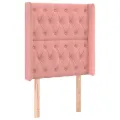 Tête de lit à LED Rose 83x16x118/128 cm Velours