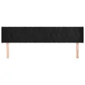 Tête de lit avec oreilles Noir 183x16x78/88 cm Velours