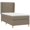 cadre de lit avec matelas Taupe 80x200 cm Tissu