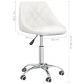 Chaise pivotante de salle à manger Blanc Similicuir