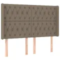 Tête de lit à LED Taupe 163x16x118/128 cm Tissu