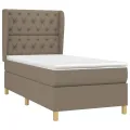 cadre de lit avec matelas Taupe 80x200 cm Tissu