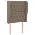 cadre de lit avec matelas Taupe 80x200 cm Tissu